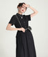 Asymmetric Button Minimal Dress